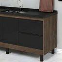 Ver imagem 3 de Gabinete Cozinha 2 Gavetas e 3 Porta Armário 144cm Multiuso:avelato/preto
