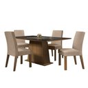 Ver imagem 2 de Conjunto Sala de Jantar Madesa Sabrina Mesa Tampo de Vidro com 4 Cadeiras - Rustic/preto/imperial