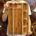 Ver imagem 2 de Petisqueira de Madeira e Tábua Retangular com 6 Divisões - Stolf