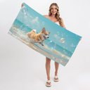 Ver imagem 2 de Toalha de Praia - Corgi na Praia