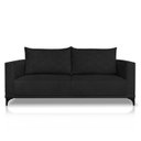 Ver imagem 4 de Sofá Eliot 2 Lugares 160 cm Linho Boucle Preto