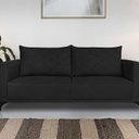 Ver imagem 1 de Sofá Eliot 2 Lugares 160 cm Linho Boucle Preto
