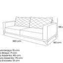 Ver imagem 7 de Sofá Eliot 2 Lugares 180 cm Linho Boucle Preto