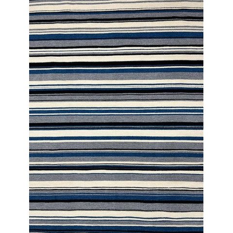 Tapete Tear 200x250 Chenile Listrado Azul Cru