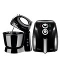 Ver imagem 1 de Kit Air Fryer Mondial 4L 1500W e Batedeira Mondial 3,6L 400W Preto 110V