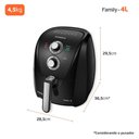 Ver imagem 6 de Kit Air Fryer Mondial 4L 1500W e Batedeira Mondial 3,6L 400W Preto 110V