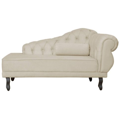Divã Recamier Larissa Suede 150cm Lado Esquerdo + Brinde
