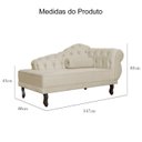 Ver imagem 6 de Divã Recamier Larissa Suede 150cm Lado Esquerdo + Brinde