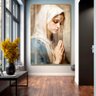 Quadro Decorativo Maria de Nazaré em Moldura Caixa Tacolado Moldura Trad 1cm Madeira Escura sem Vidr - 1