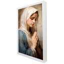 Ver imagem 2 de Quadro Decorativo Maria de Nazaré em Moldura Caixa Tacolado Moldura Trad 1cm Madeira Escura sem Vidr