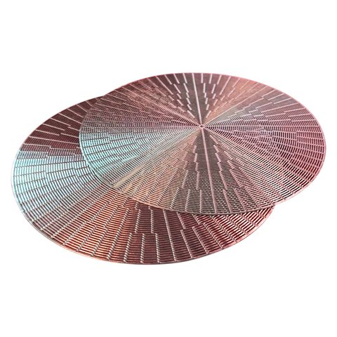 Jogo Americano 2 Peças Mesa Posta Mesa Redondo Linha Luxo Tamanho Grande Modelo Egípcio em Pvc Cor:r