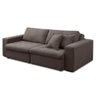 Sofá Montijo 4 Lugares Articulado Linho Marrom - 1