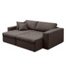 Sofá Montijo 4 Lugares Articulado Linho Marrom - 5