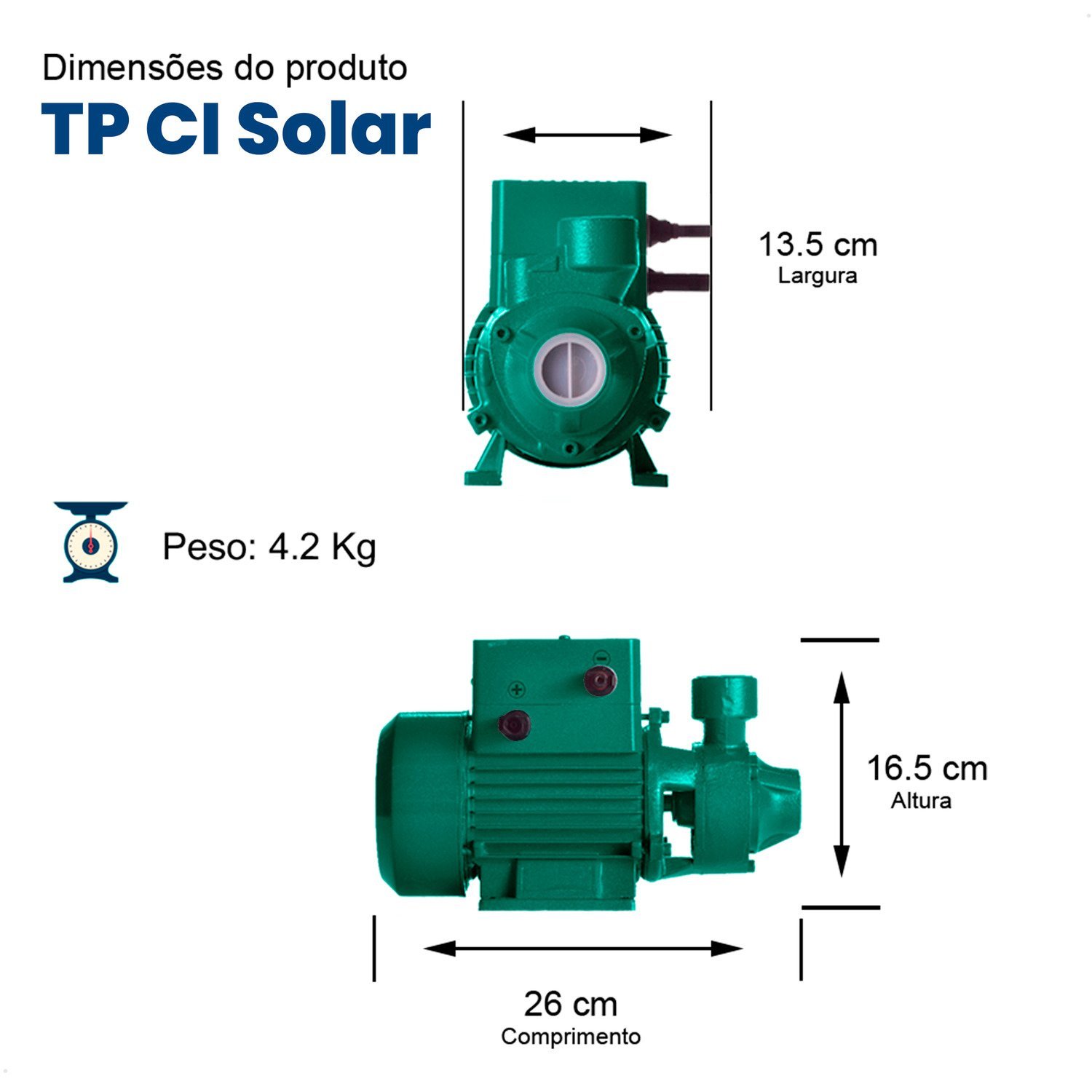 Bomba Solar Periférica Tp Ci 272 W Motor Thebe Ip44 44v - 2