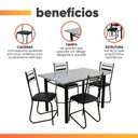 Ver mais imagens de Conjunto de Mesa Sala de Jantar Tampo Granito 4 Cadeiras Atlanta