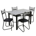 Ver imagem 1 de Conjunto de Mesa Sala de Jantar Tampo Granito 4 Cadeiras Atlanta
