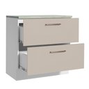 Ver imagem 4 de Balcão 80 Cm 2 Gavetas Branco/crema Agata Madesa