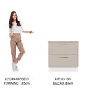 Ver imagem 5 de Balcão 80 Cm 2 Gavetas Branco/crema Agata Madesa
