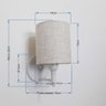 Arandela Cilindrica Base Branco 14x15cm Rústico Bege Bivolt - 2