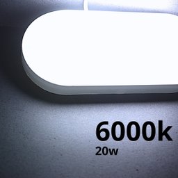 Luminária Tartaruga Led 20w Branco Frio 6000k 1800lm Irc80 Fp>0.6 Corpo Branco Ip65 Biv Marca Roya - 6