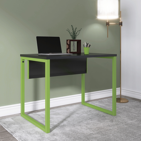 Escrivaninha M90/60P 25TUB 90cm Industrial Verde e Preto