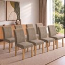 Ver imagem 1 de Conjunto 8 Cadeiras para Sala de Jantar Luisa