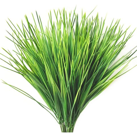 10 Capim Verde Vanila 35cm Folhagem Artificial para Vaso 30cm