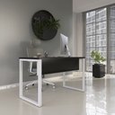 Ver imagem 1 de Mesa Madeira M120/60P25TUB 120cm Industrial Preto e Branco