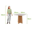 Ver imagem 4 de Conjunto Sala de Jantar Mesa Celebrare 90 Tampo Vidro Off White com 4 Cadeiras Apogeu - Lopas Amendo