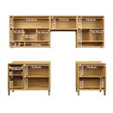 Ver imagem 5 de Cozinha Completa Modulada 100% MDF 5 Peças 8 Portas 4 Gavetas e Vidro 280cm Vicenza Espresso Móveis Bege/Amêndoa/Off White