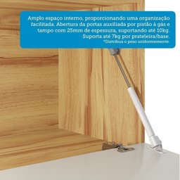 Cozinha Completa 5 Peças com 8 Portas Vidro e Tampos 280cm 100% Mdf Vicenza Espresso Móveis - 7