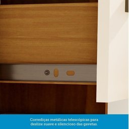 Cozinha Completa 5 Peças com 8 Portas Vidro e Tampos 280cm 100% Mdf Vicenza Espresso Móveis - 10