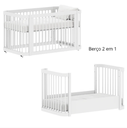 Ver imagem 2 de Berço Evolutivo 2 em 1 Branco Fosco Vira Mini Cama