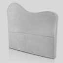 Ver imagem 2 de Cabeceira Orgânica Casal Estofada para Cama Box Bouclé Serena com Frame