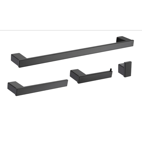 Linea Black Matte Kit Acessorios 4 Pecas - Ouse Metais
