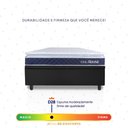 Ver imagem 4 de Conjunto Box Baú Preto Durban Azul Espuma D28 Solteiro 88x188x64 - King House