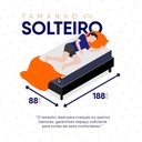 Ver imagem 7 de Conjunto Box Baú Preto Durban Azul Espuma D28 Solteiro 88x188x64 - King House