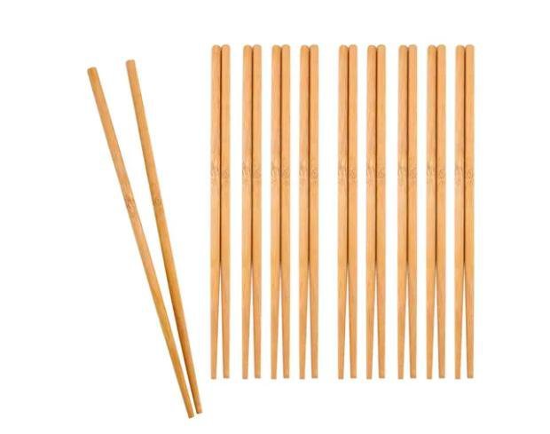 Kit Jogo De Hashi Bambu Palito Para Jantar Japonês 10 Pares - 2