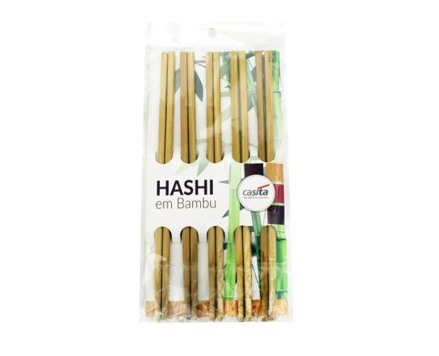 Kit Jogo De Hashi Bambu Palito Para Jantar Japonês 10 Pares - 3