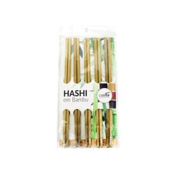 Kit Jogo De Hashi Bambu Palito Para Jantar Japonês 10 Pares - 3