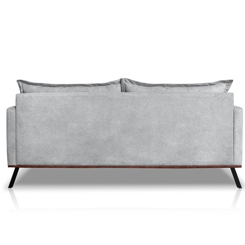 Sofá Zeki 2 Lugares 160 cm Linho Boucle Cinza