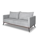 Ver imagem 4 de Sofá Zeki 2 Lugares 180 cm Linho Boucle Cinza