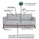 Ver mais imagens de Sofá Zeki 2 Lugares 180 cm Linho Boucle Cinza