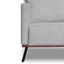Ver imagem 3 de Sofá Zeki 3 Lugares 220 cm Linho Boucle Cinza