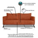 Ver mais imagens de Sofá Zeki 2 Lugares 160 cm Linho Bouce Cobre