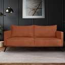 Ver imagem 1 de Sofá Zeki 2 Lugares 180 cm Linho Boucle Cobre