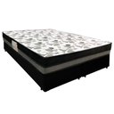 Ver imagem 1 de Cama Box Casal Sintético Bipartido + Colchão Ortobom Iso Dupla Face 60x138x188 Cor:preto