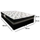 Ver imagem 5 de Cama Box Casal Sintético Bipartido + Colchão Ortobom Iso Dupla Face 60x138x188 Cor:preto