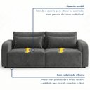 Ver mais imagens de Sofá Cama 3 Lugares Retrátil e Reclinável 216cm Montreal