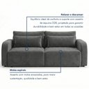 Ver imagem 6 de Sofá Cama 3 Lugares Retrátil e Reclinável 216cm Montreal